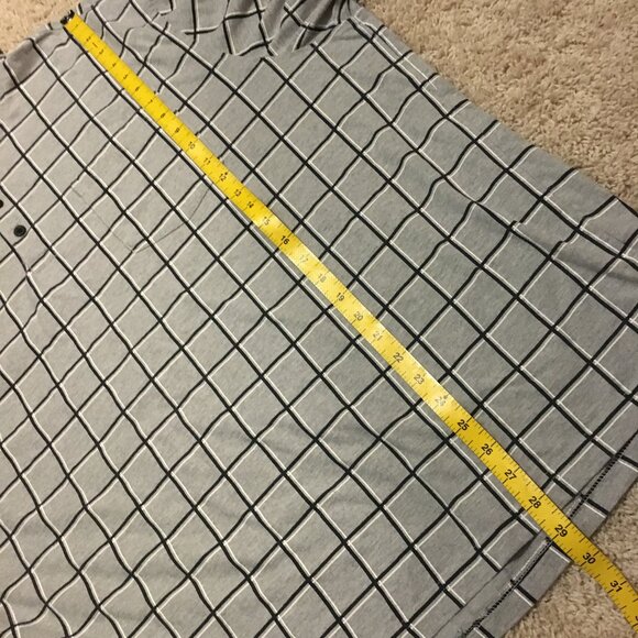 Computer Geek Graph Paper Button Down Polo Shirt - Picture 12 of 13